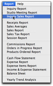SW_Report Menu (Inquiry Sales)