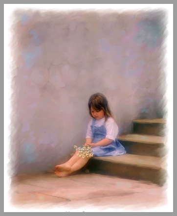 Girl on Stairs